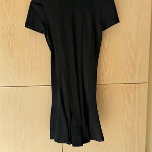 Carven Black Short-Sleeve Mini Dress